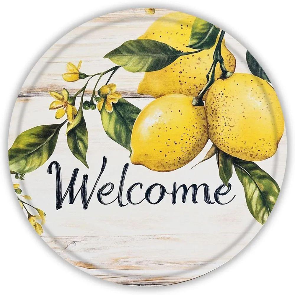 Retro Wild Flowers Butterfly Tin Sign 20x20cm, Rustic Aluminum Wall Art