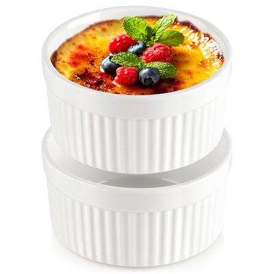 2x Ovenproof Casserole Dish, Bowl, Ceramic Ramekin, 260 Ml