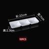10PCS White Melamine Sauce Dish Multi-grid Seasoning Plate BBQ Hot Pot Dipping Bowl Restaurant Condiment Small Serving Platter
