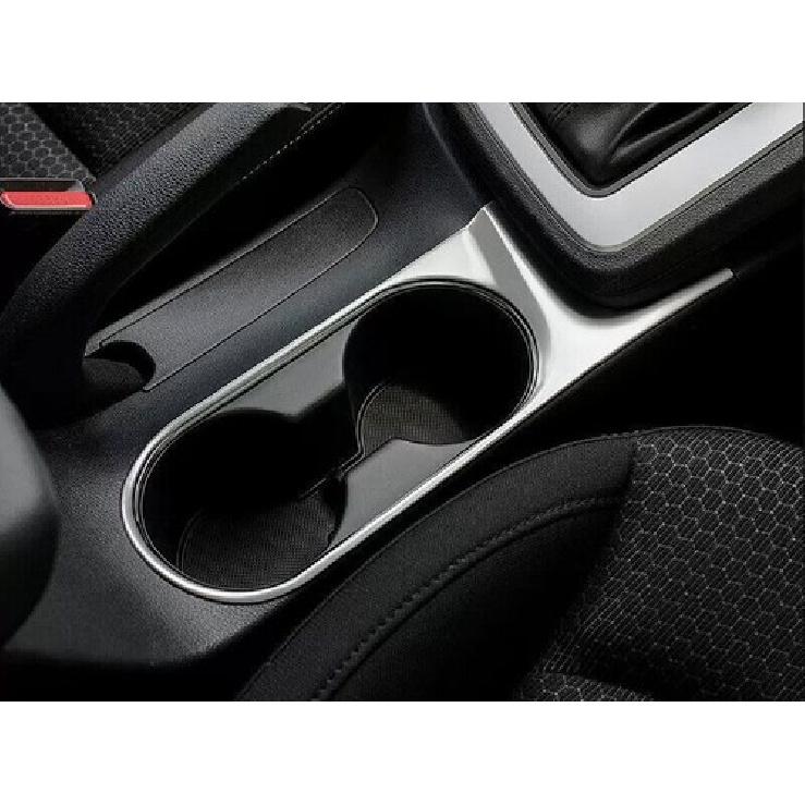 For Hyundai Elantra 17- Titanium Silver Middle Console Water Cup Frame Trim