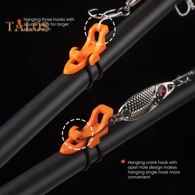 10 Peças Suporte para Anzol de Isca de Pesca com Anéis de Borracha Suporte Universal para Vara de Pesca Gancho de Isca Keeper com Furos Acessórios de Pesca