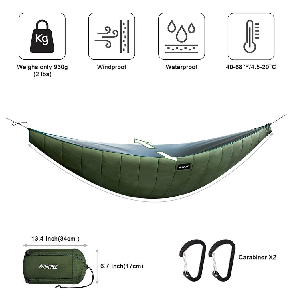 Lightweight Double Sleeping Bag Hammock: Portable, Cold-Protective, Warm Quilt for Outdoor Camping