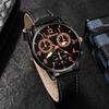 Casual Style Men's Watch Set of 4 - Quartz Movement, Round Dial, Non-Waterproof, Zinc Alloy Case, PU Leather Strap, Versatile Fashion Accessory