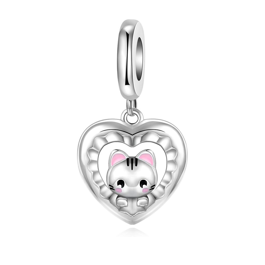 copper handle footprints back pendant charms fit original bracelet charm beads necklace Diy female jewelry High Quality