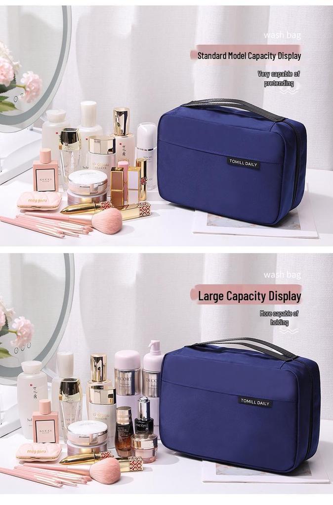 TOMILL Waterproof Travel Wash Bag with Wet/Dry Separation, Large Capacity, Portable Cosmetic & Shower Storage