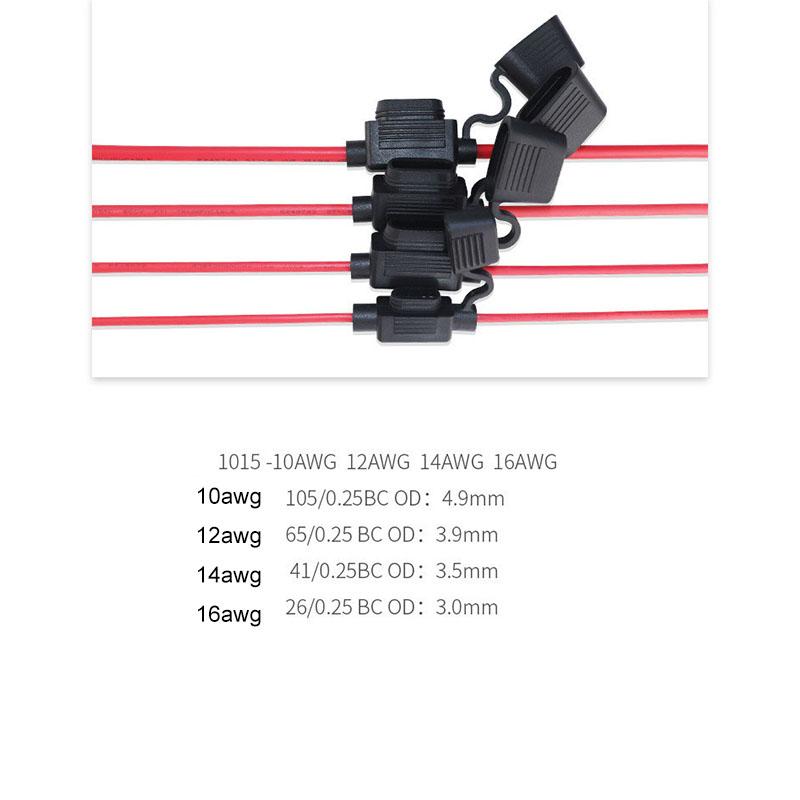 Waterproof Mini Small Medium Auto Fuse Holder 16/14/12/10AWG Car Blade Fuse Wire Cable 10A 20A 30A 50A Fuse Power Socket Fuse Holders1