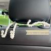 Light Luxury Pearl Car Pendant: Multi-functional Hook for Rear Seat Storage