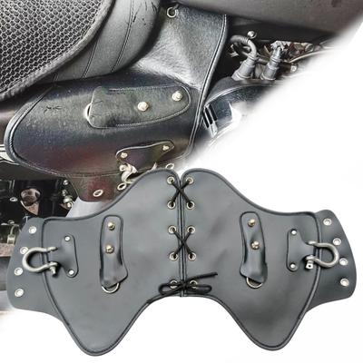Motorcycle Heat Saddle Shield Deflectors PU Leather Black For Harley Touring Softail Sportster Kawasaki Yamaha Honda