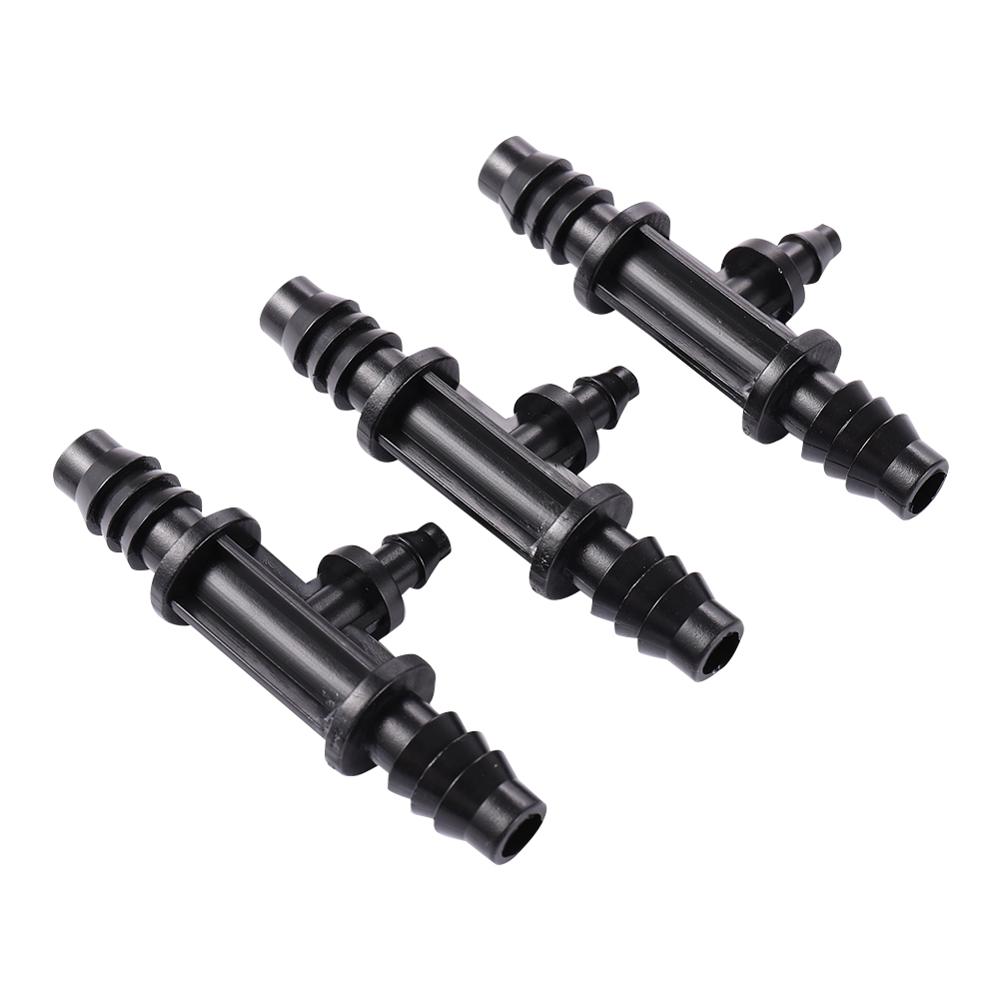 20 stuks 8 mm tot 4 mm Stekelige Slang T-stuk Splitter Connectoren Variabele Binnendiameter Voor Tuinirrigatie Waterslang Fittingen
