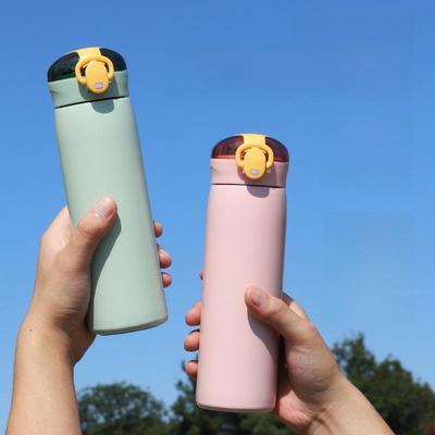 304 Stainless Steel Double-Layer Thermos Cup with Straw - Kids Cold-Keeping Edition