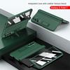 Capa de Couro para Celular Samsung Galaxy Z Fold 7 6 5 4 3 Fold7 Fold6 Fold5 Suporte Magnético na Dobradiça Capa Traseira com Película de Espelho YYC006