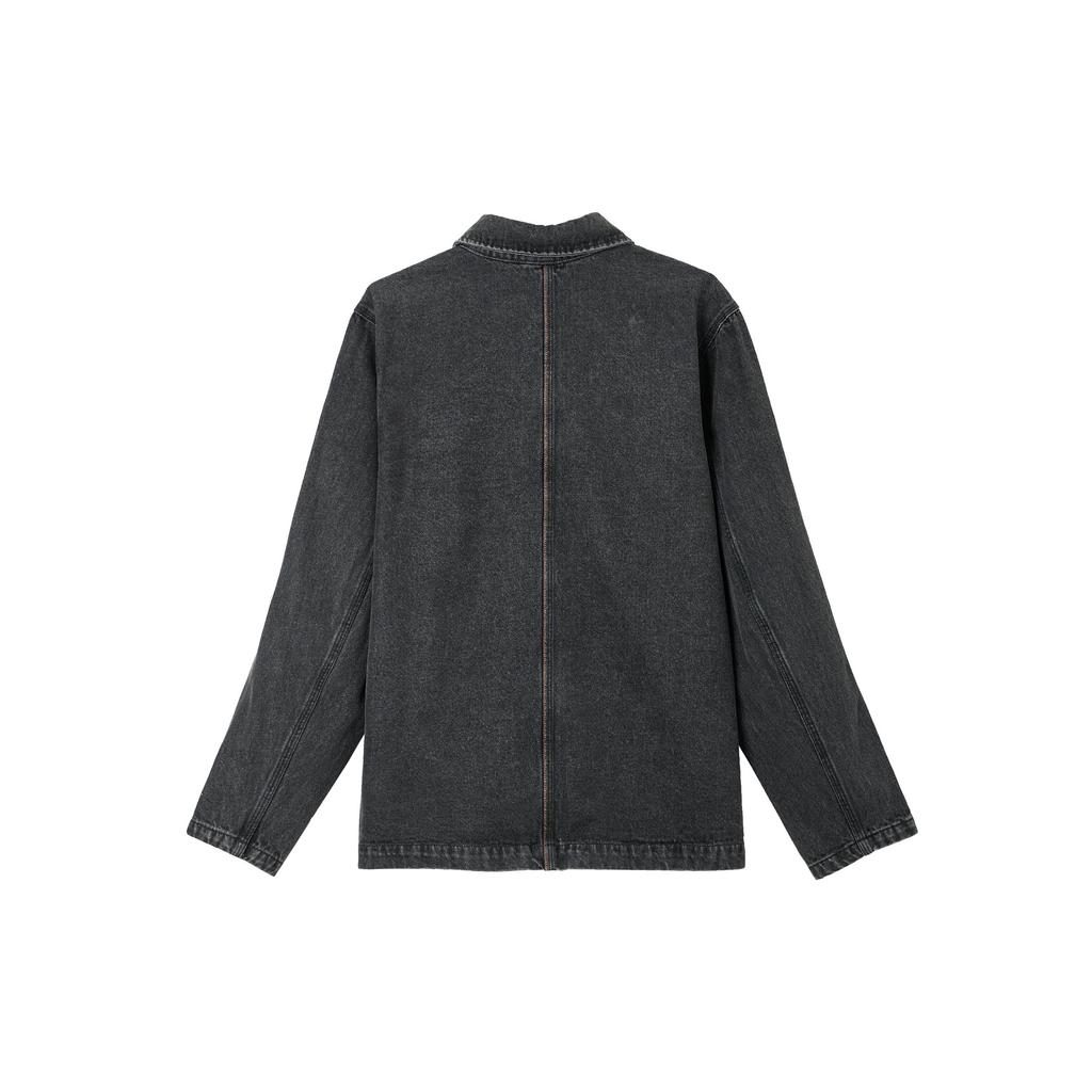 Nike Life Series Comfortable Solid Color Polo Collar Work Long Sleeve Jacket Men Jackets Black HV1814-010