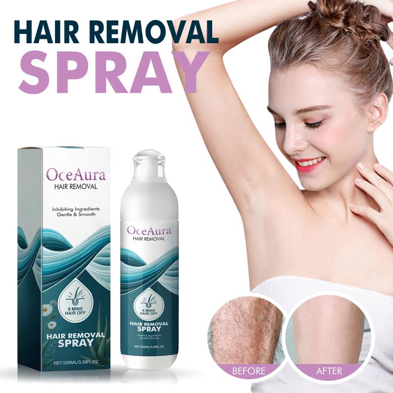 Hair Removal Spray for Body OceAura Non Irritating Gentle Formula for Underarm Leg Arm Fast Painless At Home Use