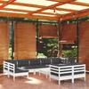 Vidaxl 10-Cz. Garden Lounge Set, With Cushions, White