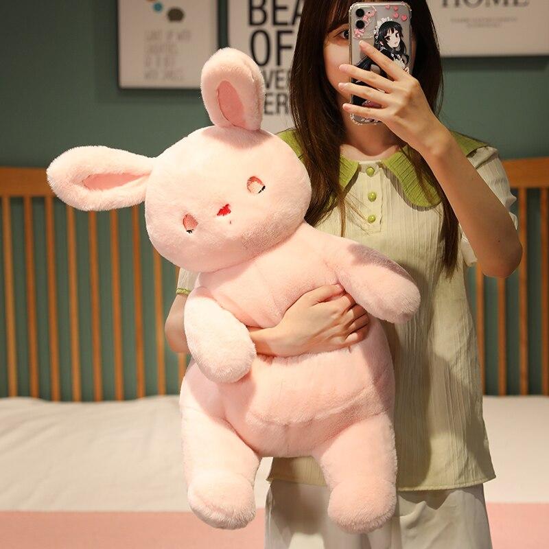 Long Ear Rabbit Peluche Toys Lovely Appease Rabbit Bunny Plushie Pillow Sleeping Cushion Kawaii Gift For Girls