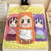 1PC Himouto! Umaru-chan Print Flannel Blanket, High Quality All Seasons, Home Decor, Warmth and Comfort, Perfect for Christmas Gifts