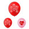 18Pcs 12 Inch Latex Anti-deformed Rose Balloon Eye-catching Decorative Heart Pattern Happy Valentine's Day Party