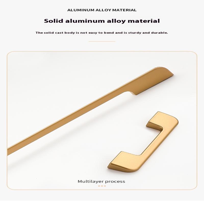 Solid Black Lengthening One Meter Cabinet Long Handle Modern Simple Lengthening Cabinet Door Handle