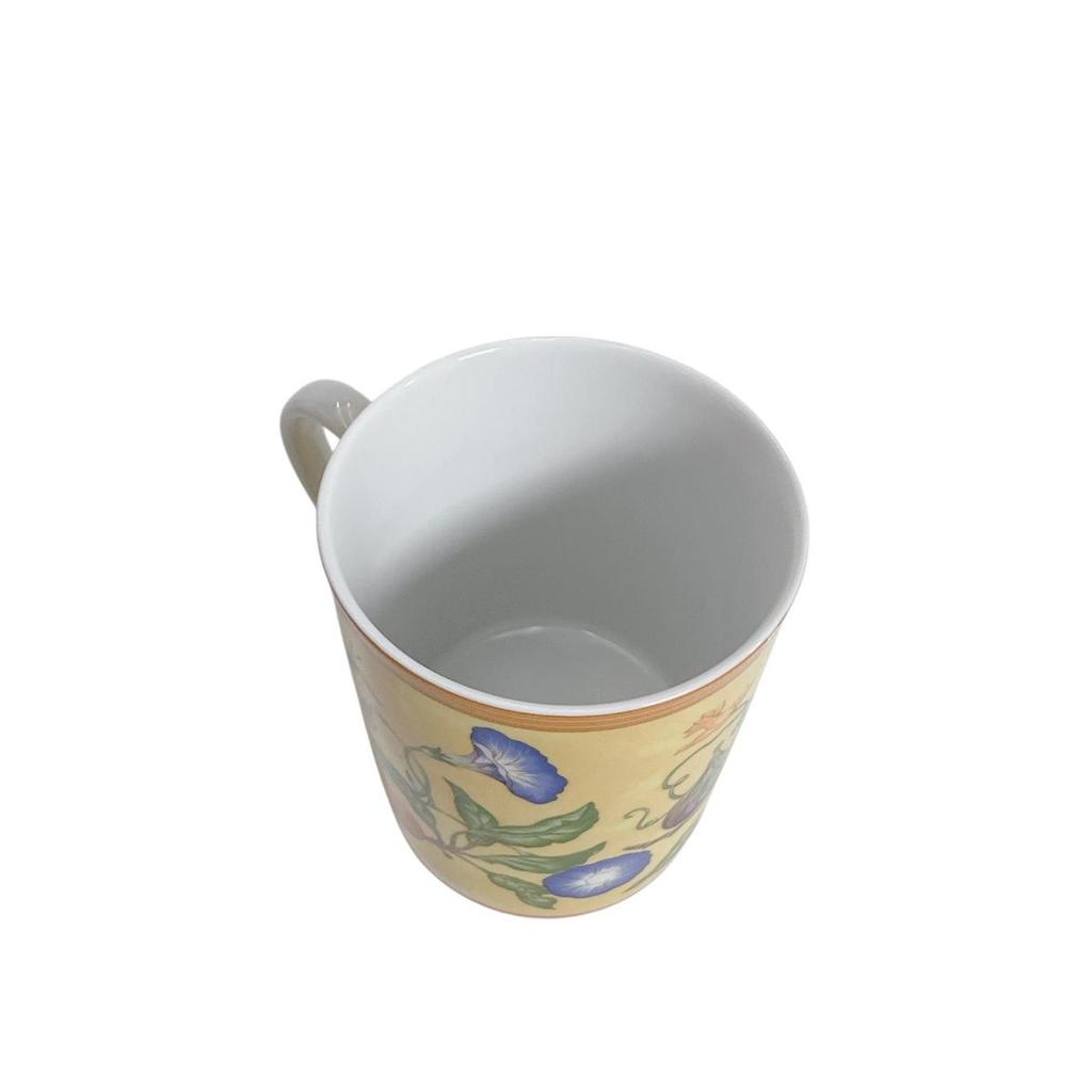 HERMES Cup Siesta Mug Pottery Yellow x white unisex Storage box Used