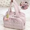 Zipper Closure Cosmetic Handbag Multipocket Design Women Cosmetic Tote  Bathroom Storage