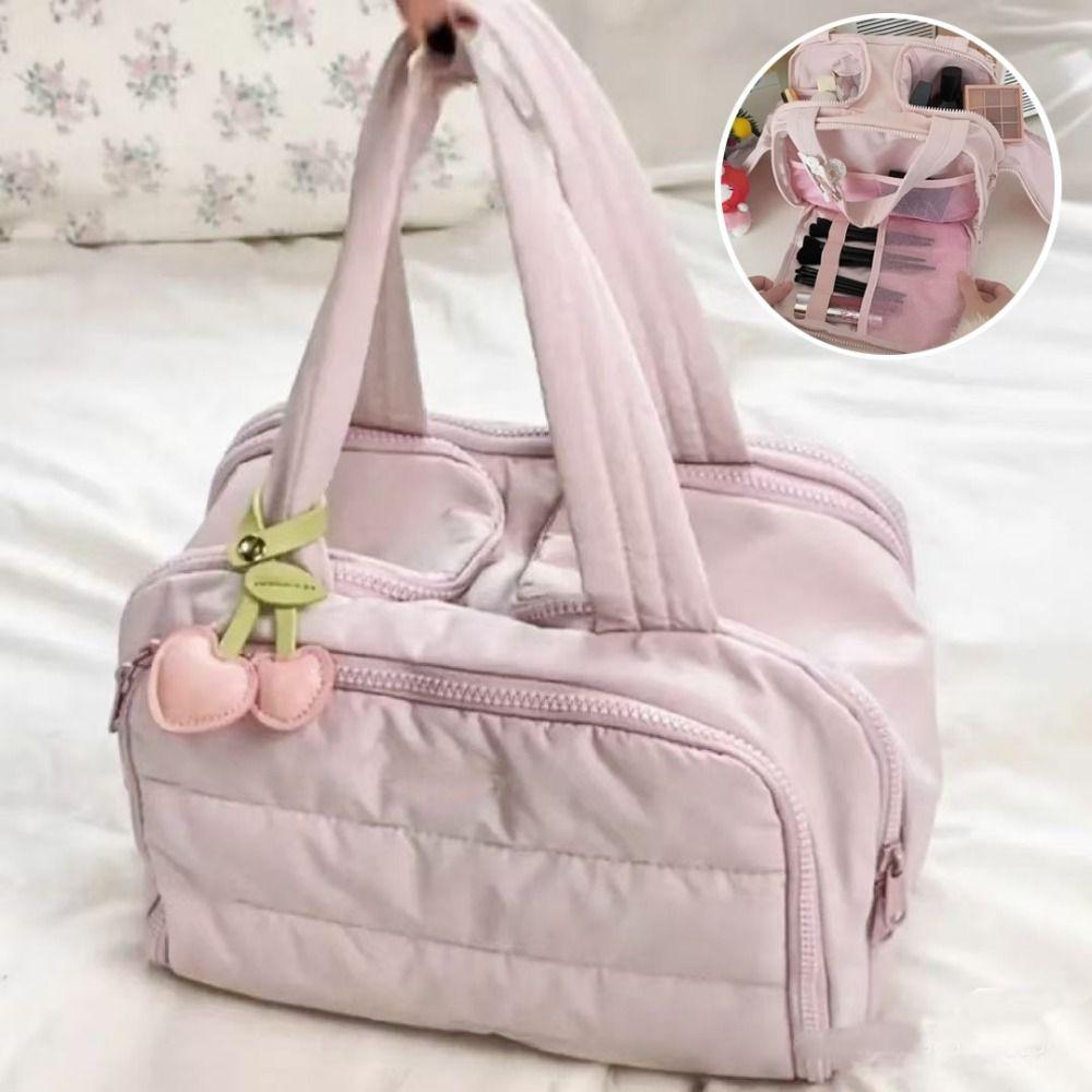 Double Side Open Travel Toiletry Bag Multipocket Design Portable Makeup Pouch Women's Makeup