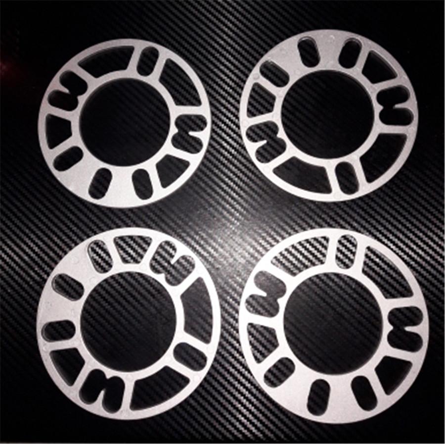 4X Silver Alloy Aluminum Car Auto Wheel Spacers Adaptor Shims Plate 4/5 Stud 5MM
