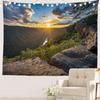 Mountain Tapestry Colorful Sunset Reflection Tapestry Nature Meadow Tapestry Wall Hanging for Bedroom Living Room Dorm Decor