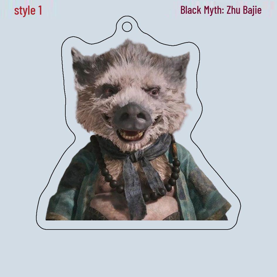 Black Myth Wukong Double-Sided Acrylic Keychain and Luggage Tag - Customizable with Images