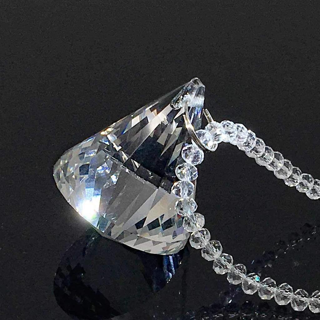 Sparkling K9 Crystal Glass Crystal Car Hanging Rainbow Suncatcher Beautiful Balcony Garden Hanging Ornament A10