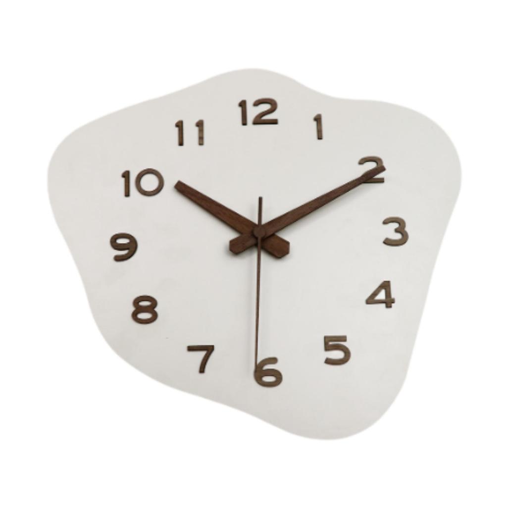 Decorative Wooden Wall Clock Silent Non Ticking 11.8x10.6inch