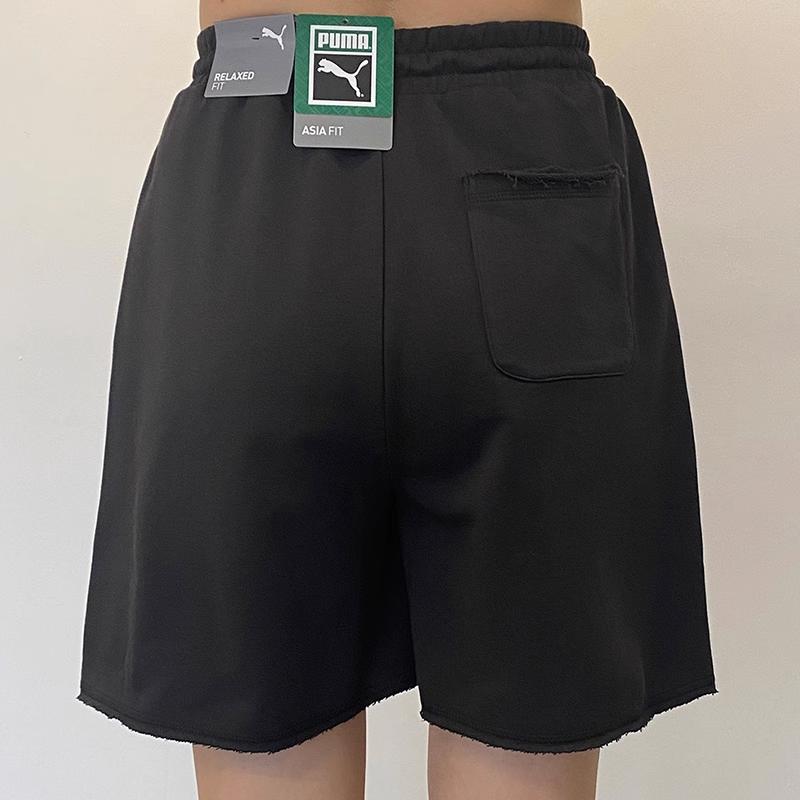 Puma Classics Court Knit Shorts With Logo Embroidery Women Shorts Black 622964-01