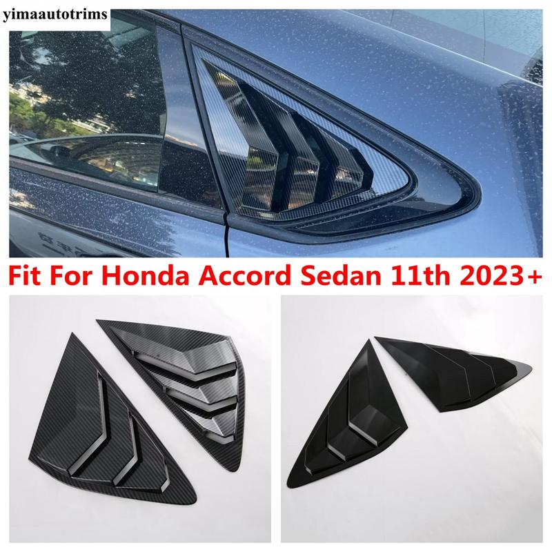 Rear Triangle Window Louver Shutter Shade Blind Side Air Vent Panel Cover Trim Accessories For Honda Accord Sedan 11th 2024