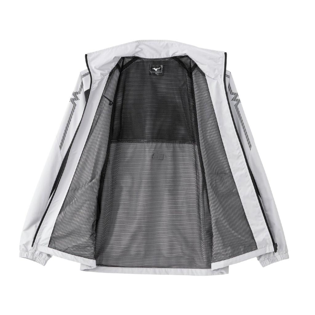 Mizuno MC Line Windbreaker and Training Alloy Gray X Size 32MEC015 Jacket, Water-Repellent Windproof, Wear, Unisex, Black, L,