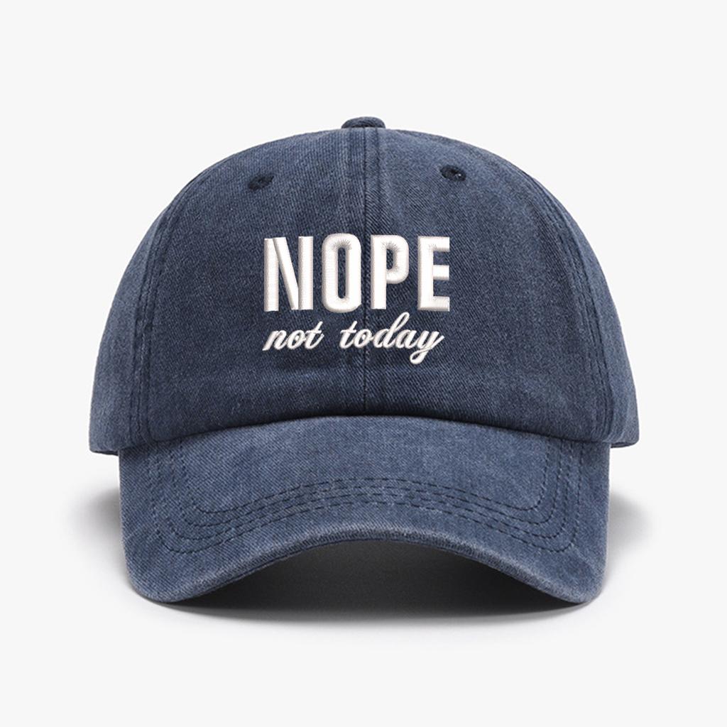 1 "not today"embroidery printed baseball cap outdoor accessory hat, adjustable, lightweight, unisex, as a holiday gift