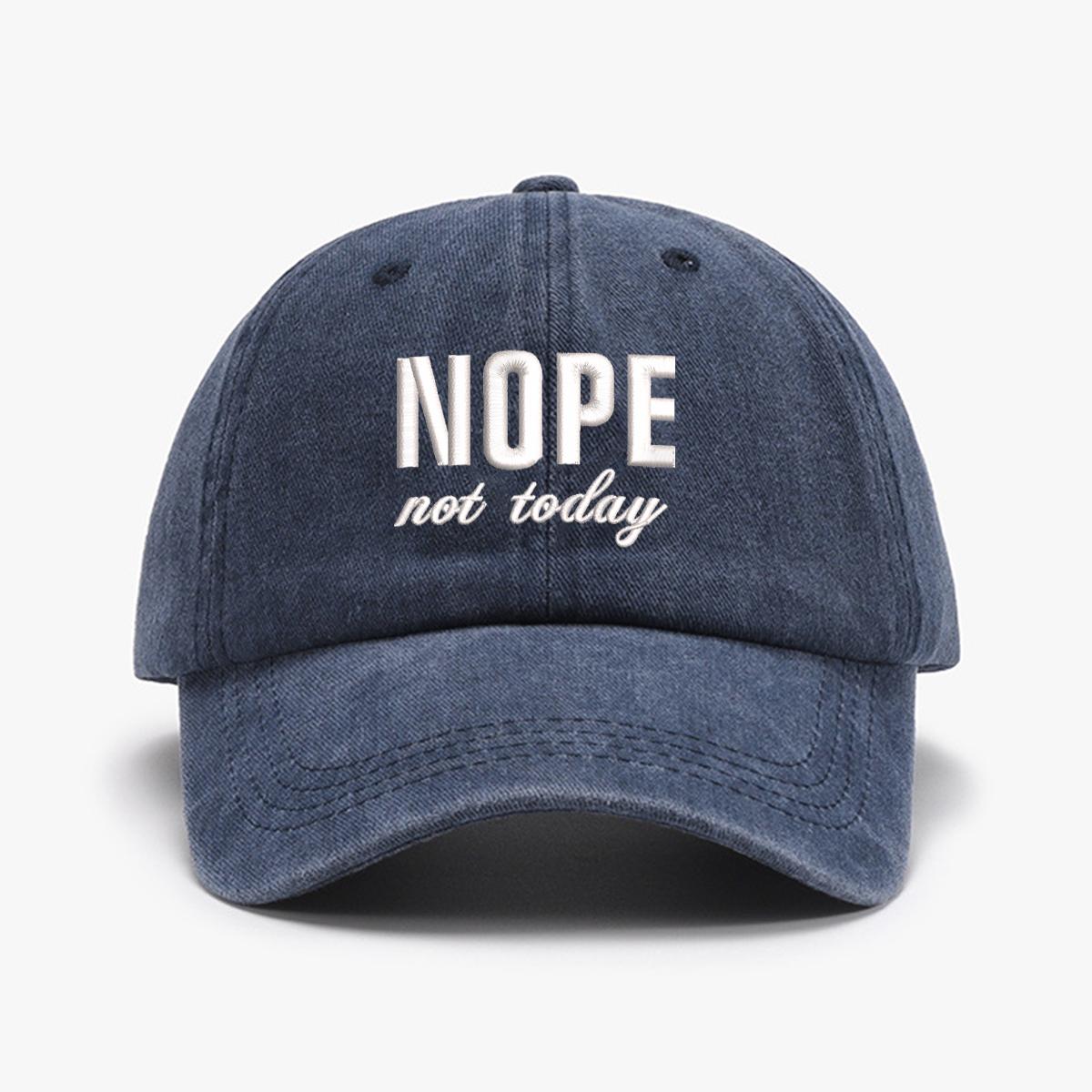 

1 not today embroidery printed baseball cap outdoor accessory hat, adjustable, lightweight, unisex, as a holiday gift
