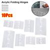 10Pcs Acrylic Folding Hinge Clear Furniture Hardware New Door Hinges  DIY Cabinet Door Box