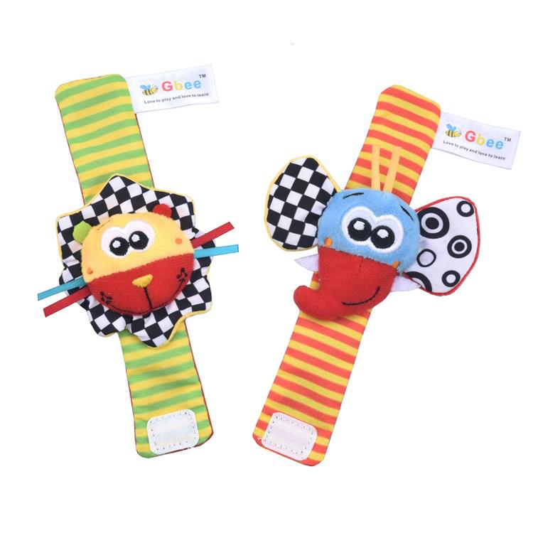 2025Gbee Lion Baby Plush Wrist Rattle & Sock Set - Infant Educational Toy