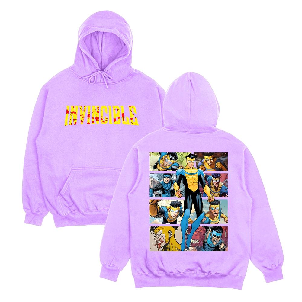 Invincible Hoodies Invincible Mark Superhero Unisex Sweatshirt Omni-Man Invincible Clothes Perfect Gift for Comic Lover Pullover Mens womens clothes