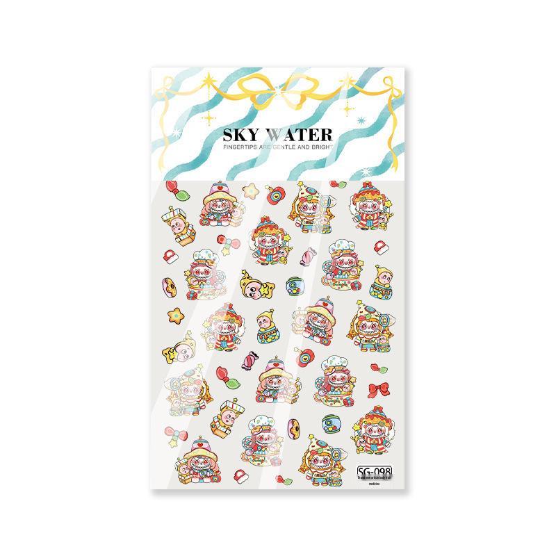 

SKY Festival Star Labubu Candy 3D Nail Art Stickers for DIY Decoration - Christmas & Spring