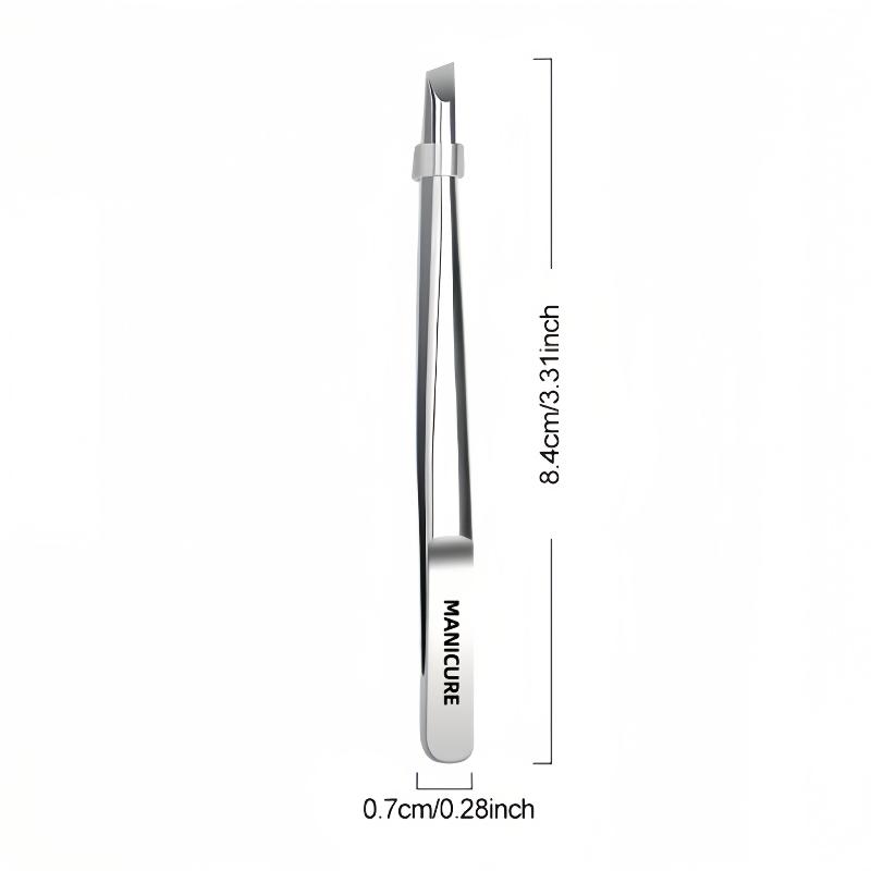Stainless Steel Tweezers Tool Suitable For Eyebrow Eyelash Application Beard & Mustache Trimming False Eyebrow Applicator Gifts