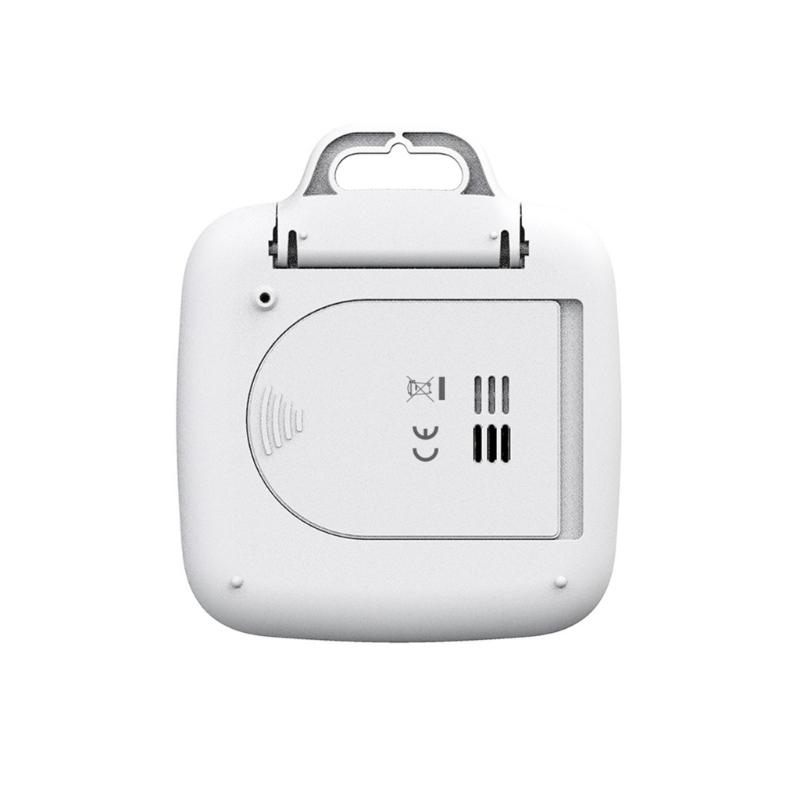 Space Saving Bathroom Digital Clock with Countdown Timer, Temperature and Moisture Readings for Kitchen, Gym Classroom