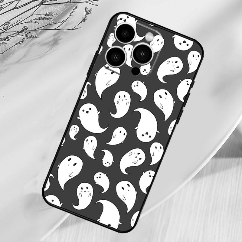 Cute Halloween Ghost Phone Case For iPhone 17 Pro Max 15 14 13 12 11 16 Pro Max Plus 12 13 Mini 16e 17 Air Cover