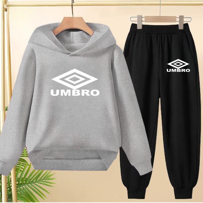 Kinderkleidung Buchstabe Marke Aufdruck Hoodie Pullover 3-12 Jahre Jacke Sweatshirt+Hose 2-teiliges Set Jungen Mädchen Freizeit Sport Jogginganzug