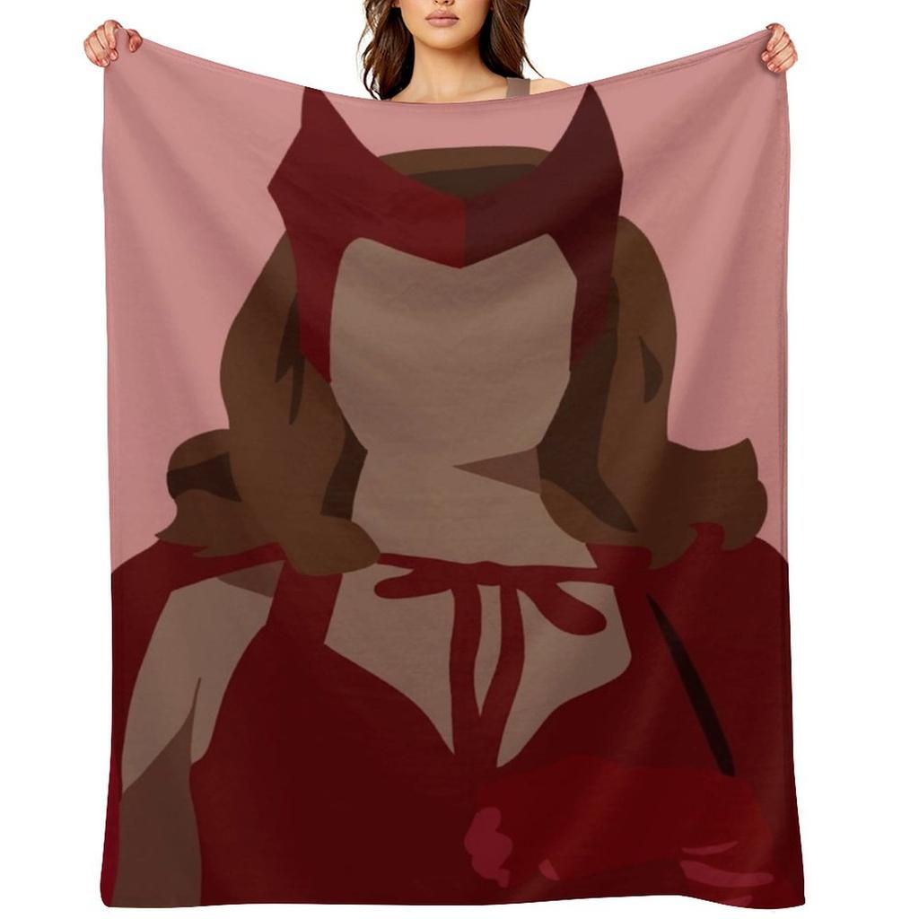 Halloween Witch Throw Blanket warm for winter Flannel Decoratives Softest Blankets