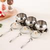 Practical Spices Jar Set with Serving Spoons Stainless Steel Spices Jar Set 3 Sections with Lid and Tray for Serving