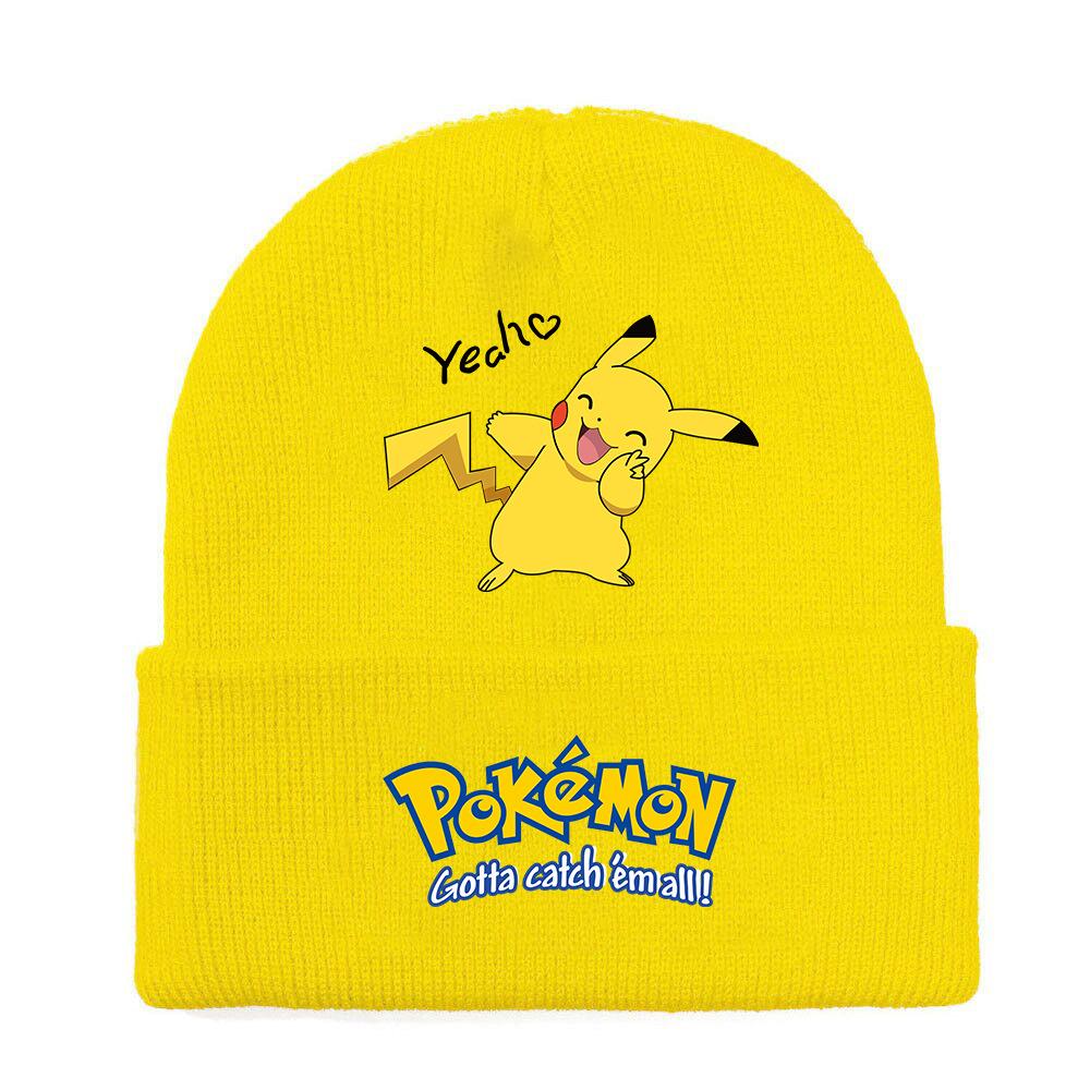 Cartoon Printed Knitted Hat And Woolen Hat For Men And Women To Keep Warm In Winter