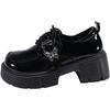 Fashion Women's British Style Spring Autumn New Arrival Black Thick Bottom Flat Shoes Student Tie Mary Jane Shoes Summer Season