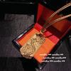 Ancient Gold, Silk Chisel Carved Pine Flower Eighteen Seeds Safety Buckle Bracelet, New Chinese Style, Vajra Pestle Flower Window Necklace