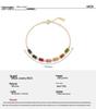 S925 Silver Gold-Plated Rainbow Zircon Bracelet with Multi-Color Gemstones - Luxurious Holiday Gift