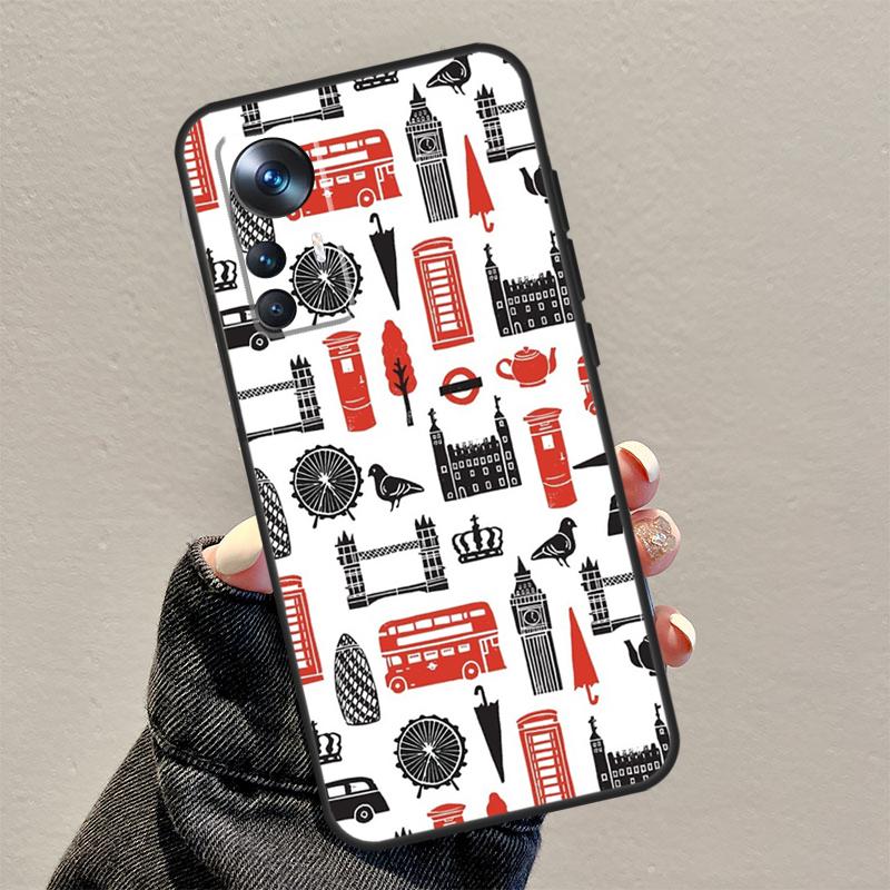 London British Union Jack Case For Xiaomi 13 Pro 11T 12T 12 Lite 12X POCO F5 Pro X3 X5 M6 Pro X4 F4 GT F3 M5s Funda